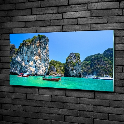 Glasbild Boote Thailand