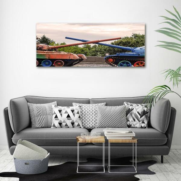 Foto glasbild Zwei Panzer