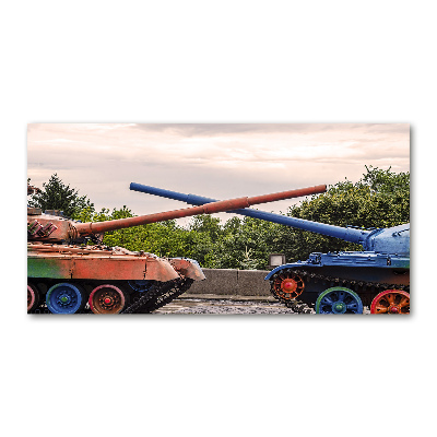 Foto glasbild Zwei Panzer