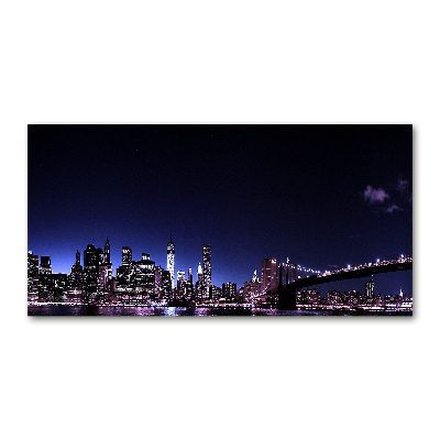 Foto glasbild Brooklyn Bridge