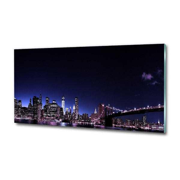 Foto glasbild Brooklyn Bridge