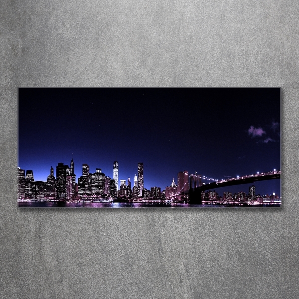 Foto glasbild Brooklyn Bridge