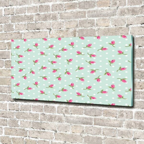 Bild auf glas Rosenmuster