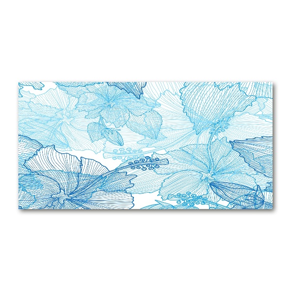 Glasbild Hawaiianische Blumen