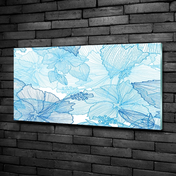 Glasbild Hawaiianische Blumen