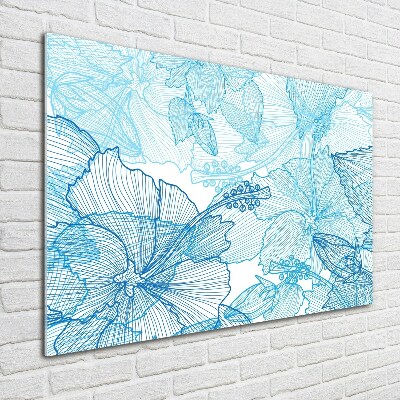 Glasbild Hawaiianische Blumen