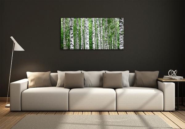 Foto glasbild Birken