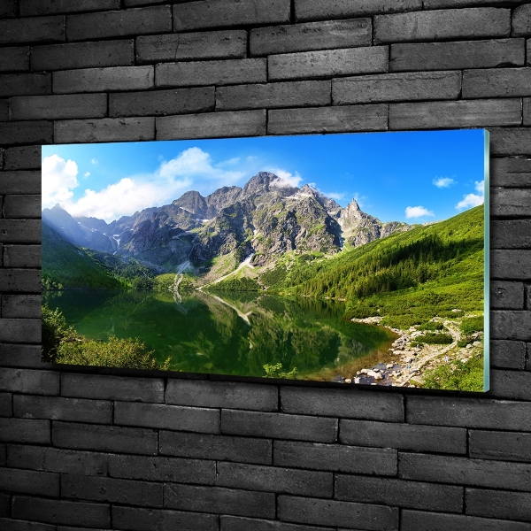 Bild auf glas Das Meeresauge der Tatra-Berge