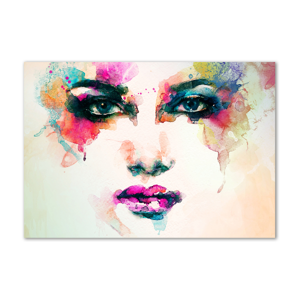 Glasbild Porträt einer Frau