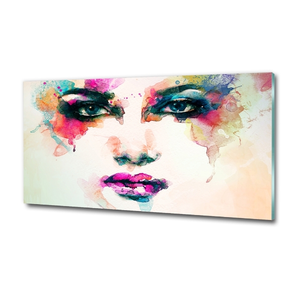 Glasbild Porträt einer Frau