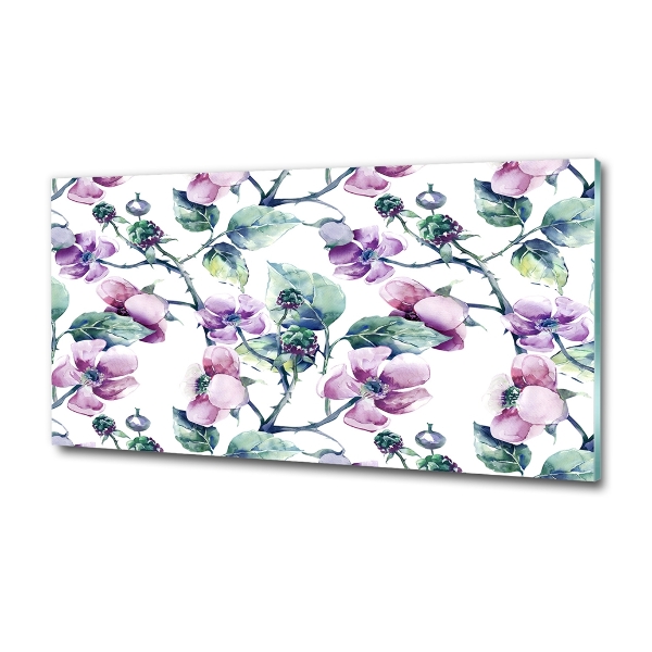 Foto glasbild Brombeerblüten