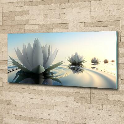 Foto glasbild Lotosblume