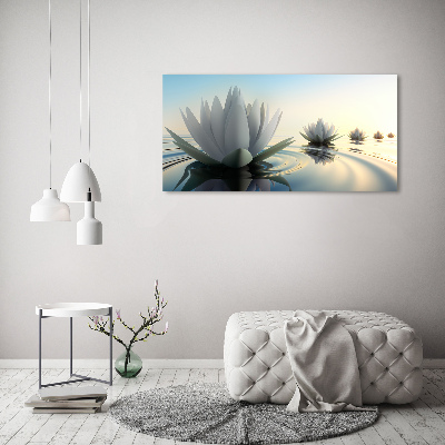 Foto glasbild Lotosblume