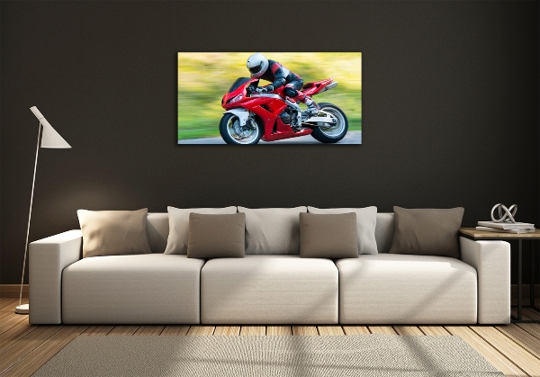 Glasbild Motorrad