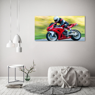 Glasbild Motorrad