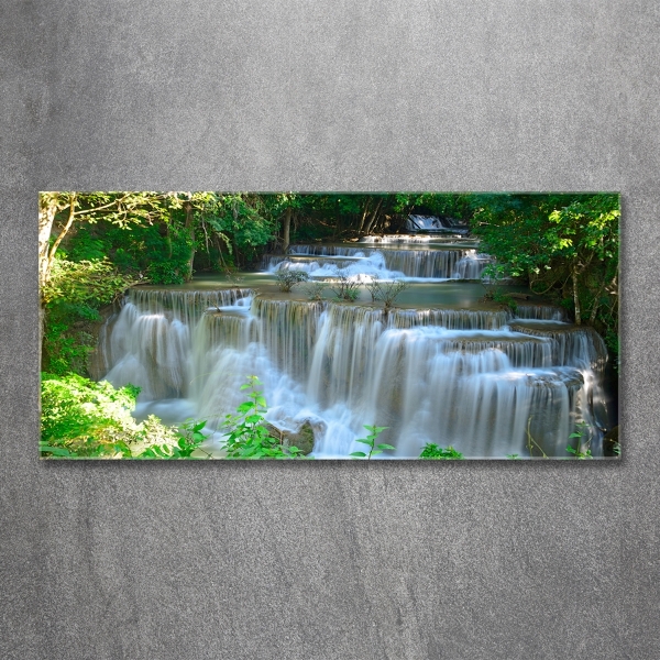 Glasbild Wasserfall