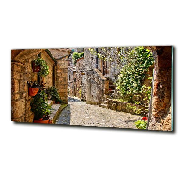 Foto glasbild Eine charmante Straße