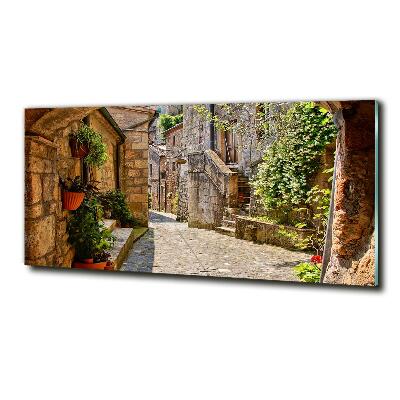 Foto glasbild Eine charmante Straße