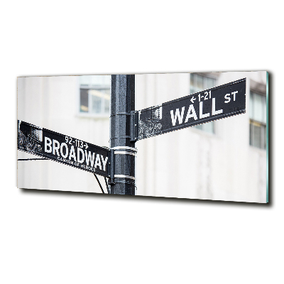 Bild auf glas Wall Street-Schild