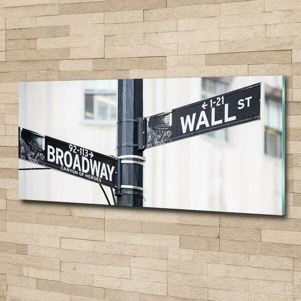 Bild auf glas Wall Street-Schild