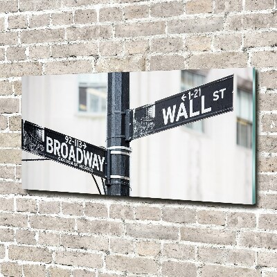 Bild auf glas Wall Street-Schild
