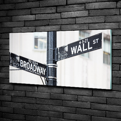 Bild auf glas Wall Street-Schild