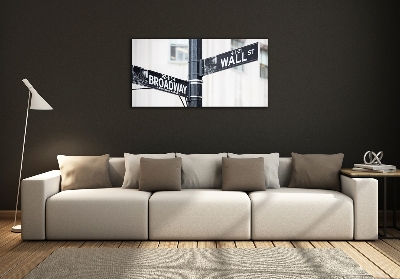 Bild auf glas Wall Street-Schild