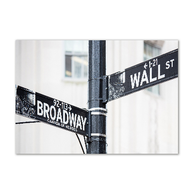 Bild auf glas Wall Street-Schild