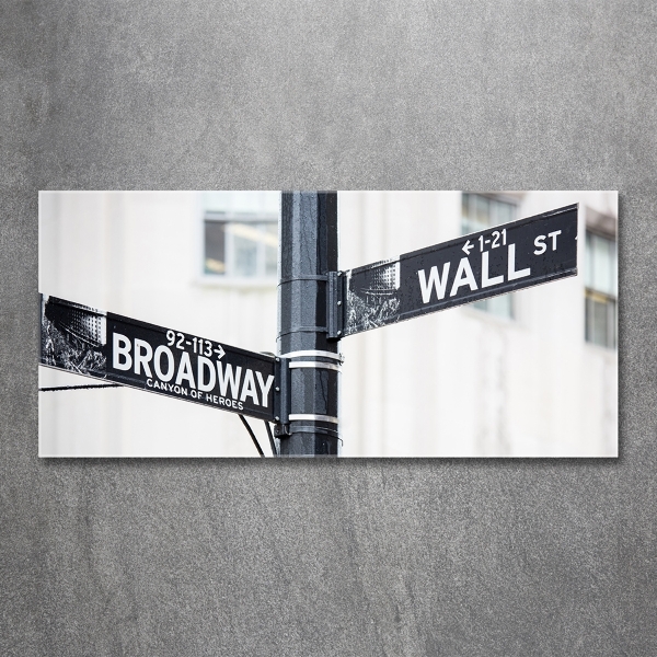 Bild auf glas Wall Street-Schild