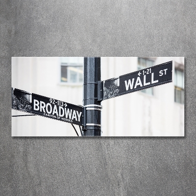 Bild auf glas Wall Street-Schild