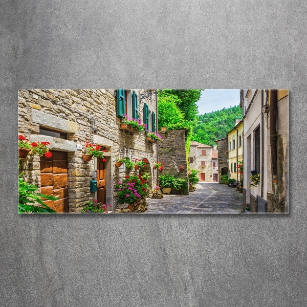 Glasbild Eine charmante Straße
