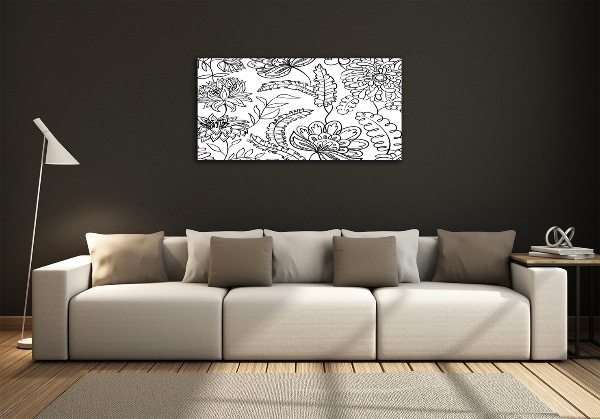 Bild auf glas Blumenmuster