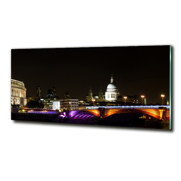 Foto glasbild Die Brücke bei Nacht