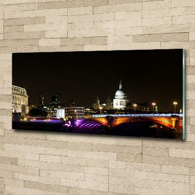 Foto glasbild Die Brücke bei Nacht