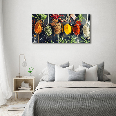 Foto glasbild Bunte Gewürze