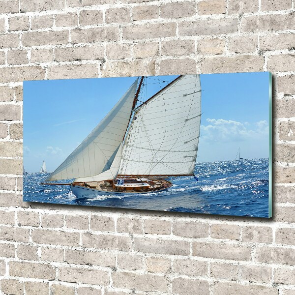 Foto glasbild Yacht