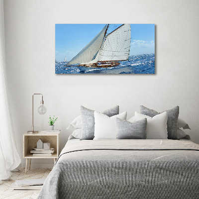 Foto glasbild Yacht