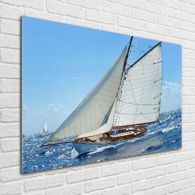 Foto glasbild Yacht