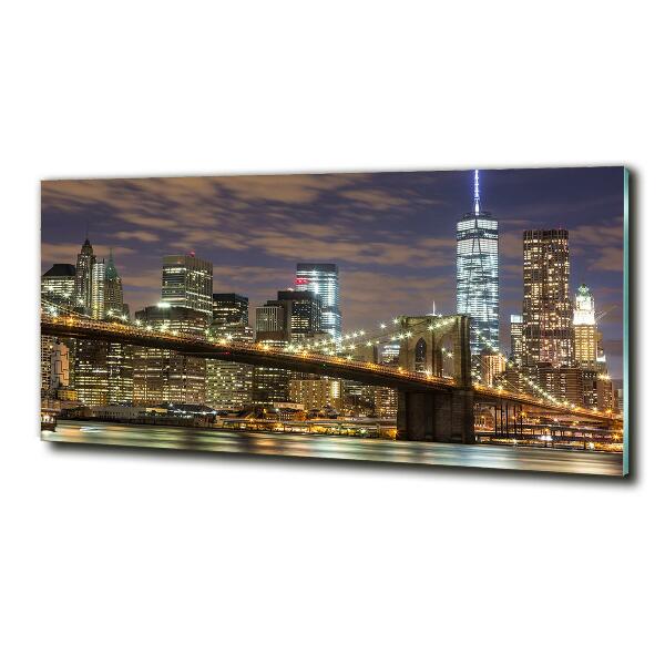 Foto glasbild Brooklyn Bridge