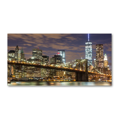 Foto glasbild Brooklyn Bridge