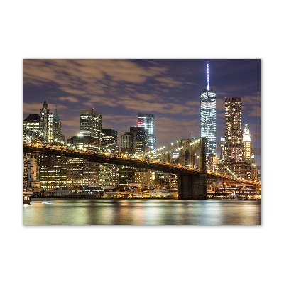 Foto glasbild Brooklyn Bridge