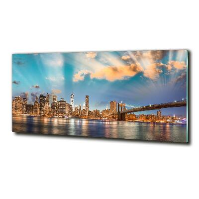 Glasbild Brooklyn Bridge