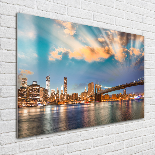 Glasbild Brooklyn Bridge