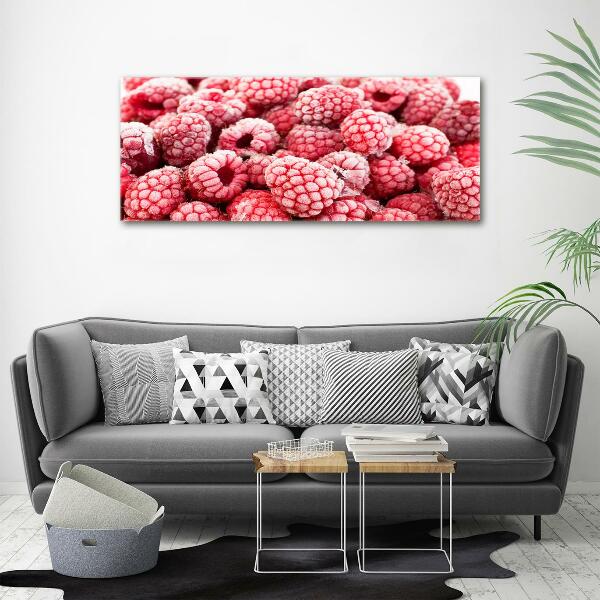 Glasbild Gefrorene Himbeeren
