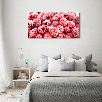 Glasbild Gefrorene Himbeeren