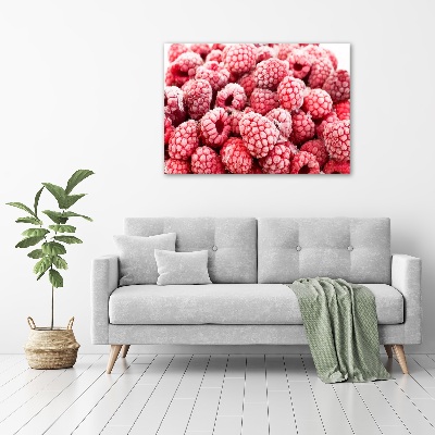Glasbild Gefrorene Himbeeren