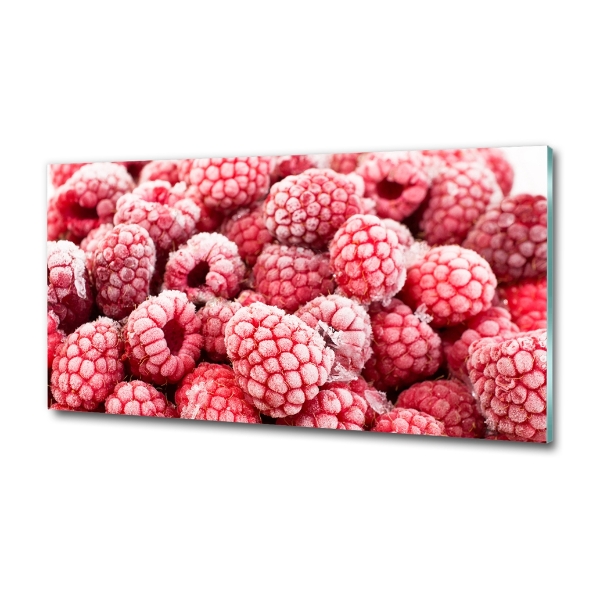 Glasbild Gefrorene Himbeeren