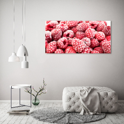 Glasbild Gefrorene Himbeeren