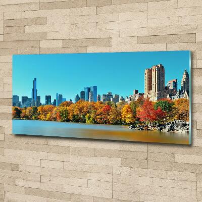Bild auf glas New York im Herbst