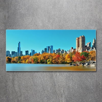 Bild auf glas New York im Herbst